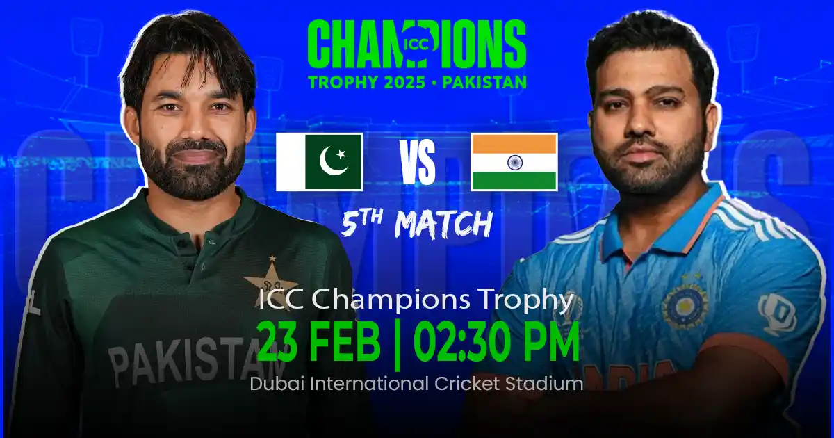 IND vs PAK Champions Trophy 2025 Match Prediction, Fantasy Cricket Tips, Playing XI, and Pitch Report