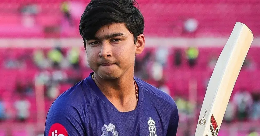 14-Year-Old Vaibhav Suryavanshi Smashes Debut Ball for SIX in Spectacular IPL Moment