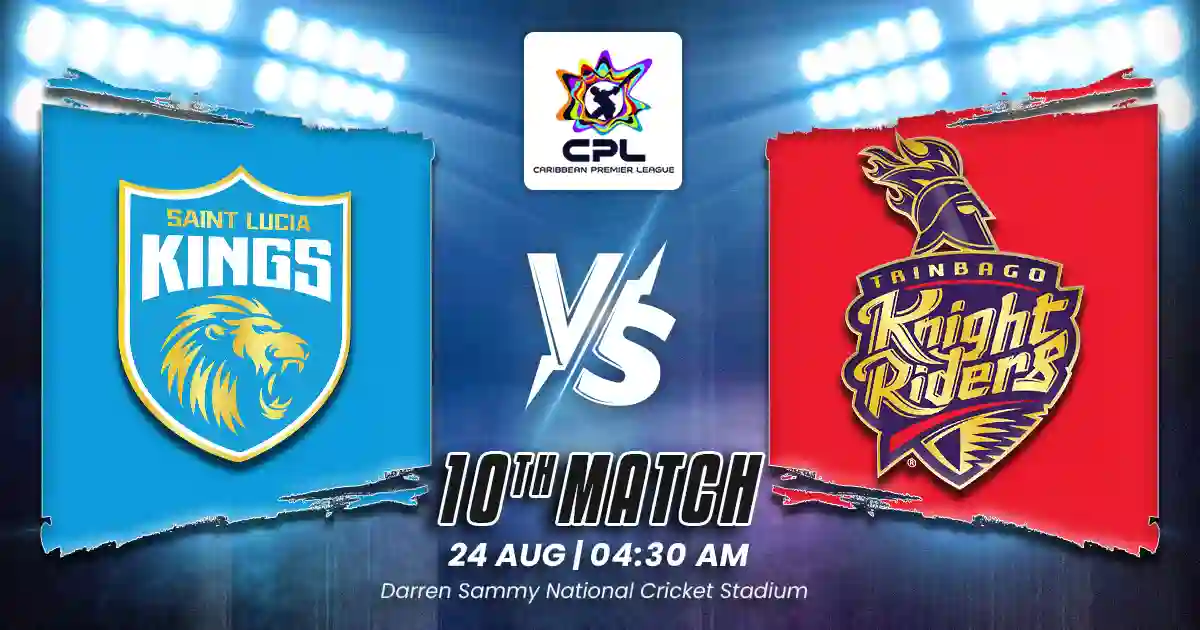 SLK vs TKR 10th Match of CPL 2025, Match Prediction, Fantasy Cricket Tips, Pitch Report, Playing XI & Injury Updates