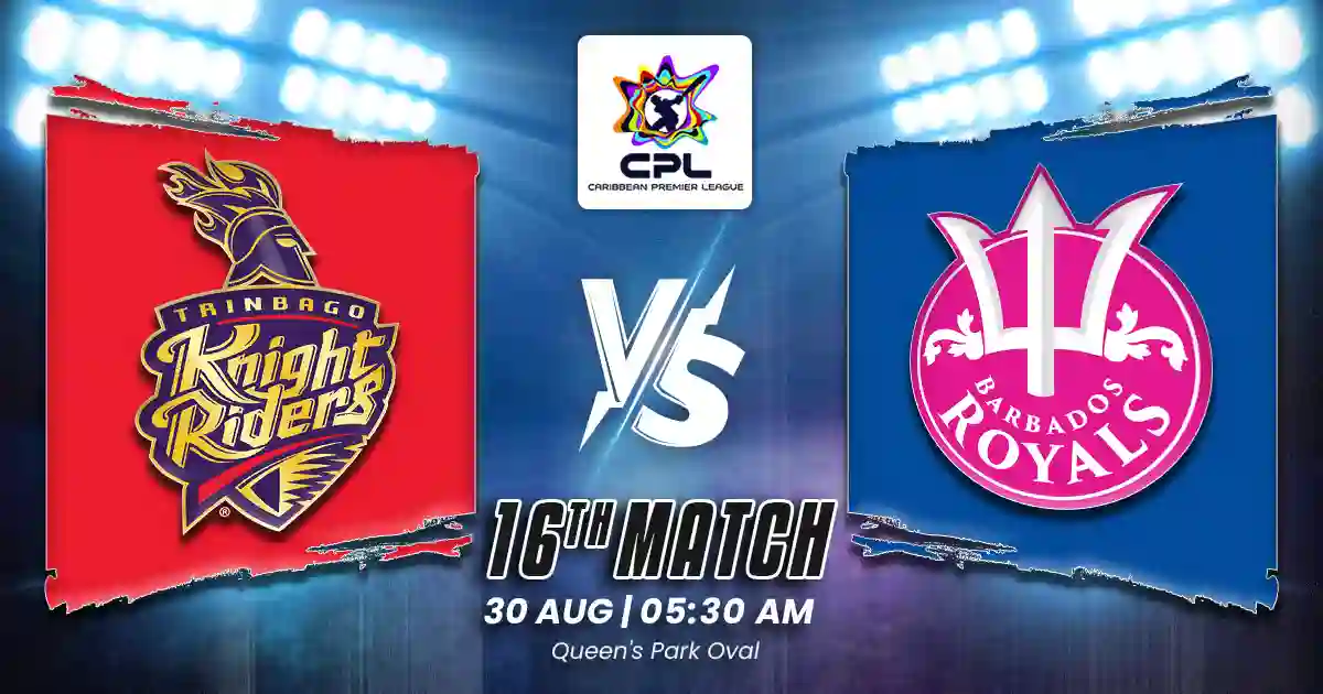 TKR vs BR 16th Match of CPL 2025, Match Prediction, Pitch Report, Playing XI & Injury Updates