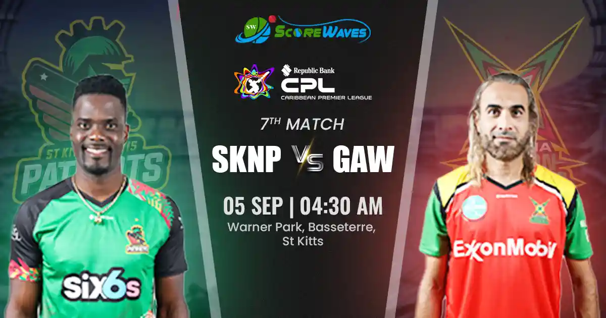 SKN vs GAW Team Prediction, CPL Fantasy Cricket Tips, Playing XI, and Pitch Report For Match 7 of CPL 2024