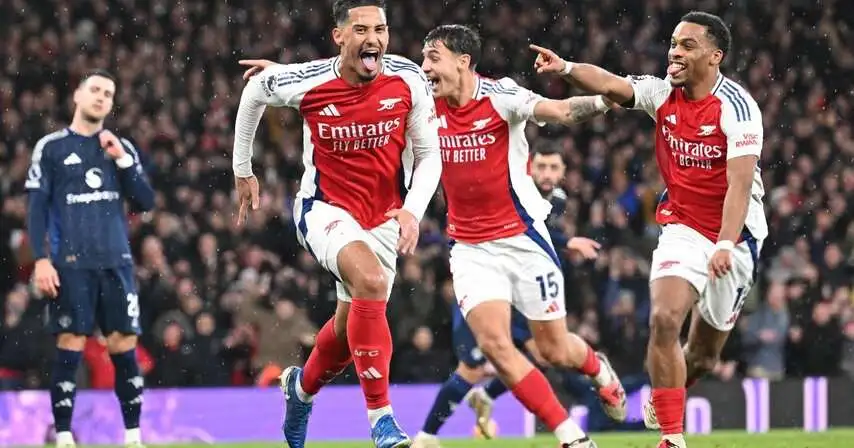Timber and Saliba on Target as Arsenal Secure a 2–0 Win Over Manchester United at the Emirates