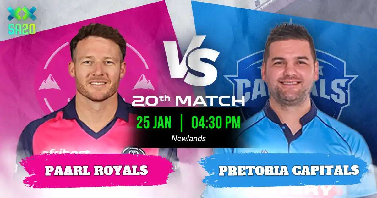 PR vs PC Match Prediction, Fantasy Cricket Tips, Playing XI, and Pitch Report 20th Match of SA20 2025
