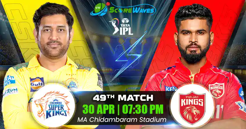 CSK vs PBKS Match Prediction, Fantasy Cricket Tips, Pitch Report, and Playing XI of 49th Match of IPL 2025