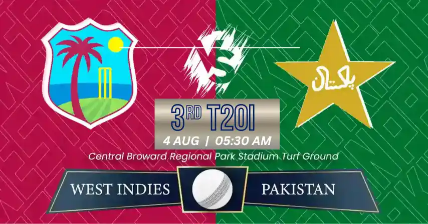 WI vs PAK 3rd T20I Match Prediction, Fantasy Cricket Tips, Playing XI, and Pitch Report Pakistan Tour of West Indies 2025