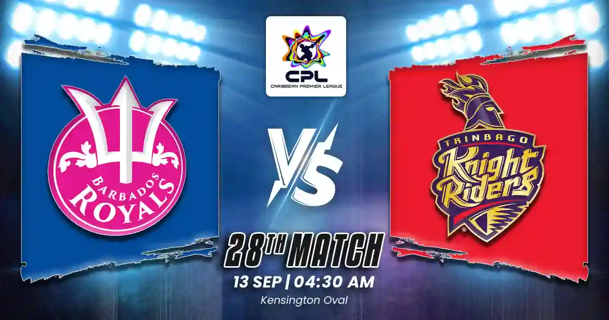 BR vs TKR 28th Match of CPL 2025, Match Prediction, Pitch Report, Playing XI & Injury Updates